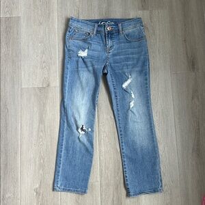INC Distressed Blue Jeans Croped Jeans size 0